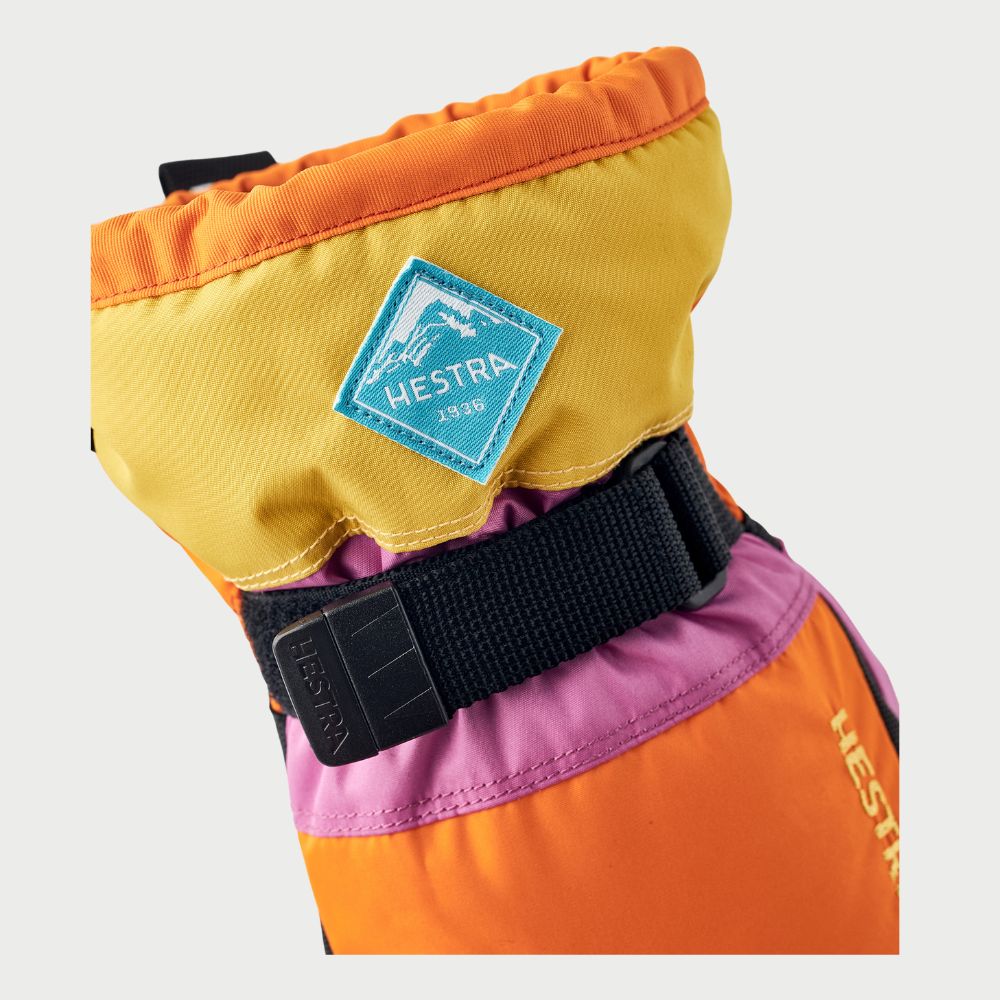 Hestra Gauntlet Czone Kids Ski Gloves &nbsp;- Orange Multi (32530-518)