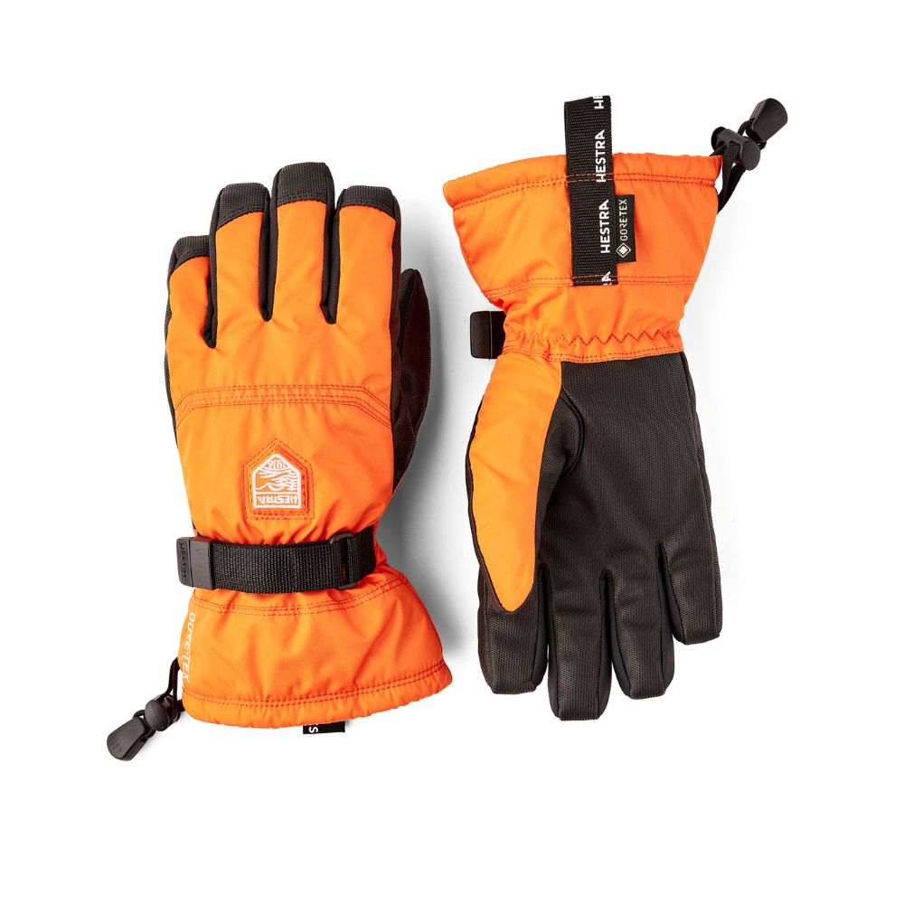 Hestra Gore-Tex Gauntlet Kids Ski Gloves - 31580-510 Orange