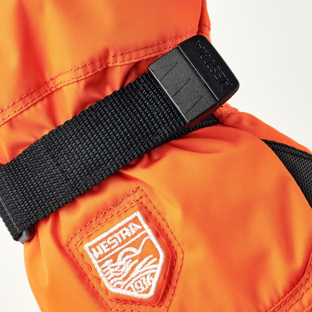 Hestra Gore-Tex Gauntlet Kids Ski Gloves - 31580-510 Orange