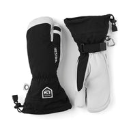 Hestra Army Leather Heli Ski 3-finger  30572-100 for adults. Warm ski gloves 