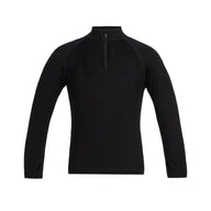 Icebreaker Kids 260 Tech LS Half Zip Thermal Top - Black