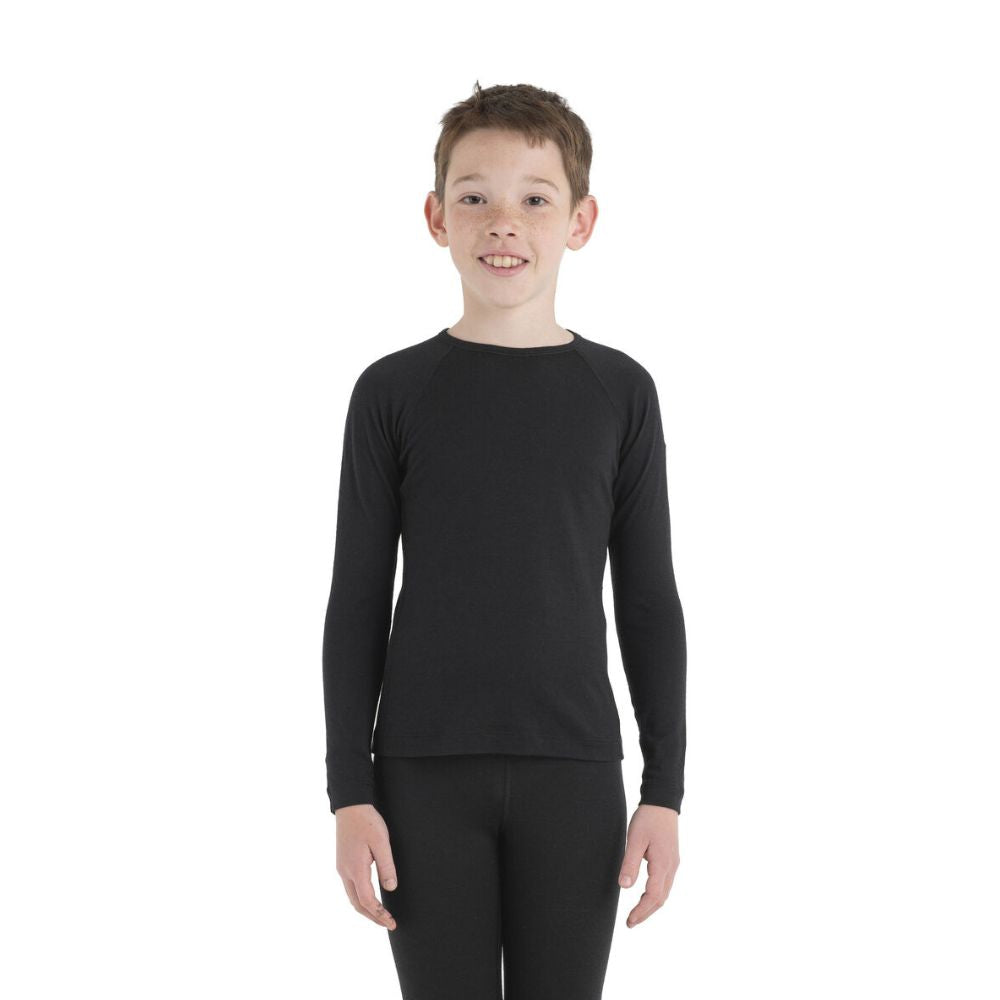 Icebreaker 200 Oasis LS Crewe Kids Thermal Black