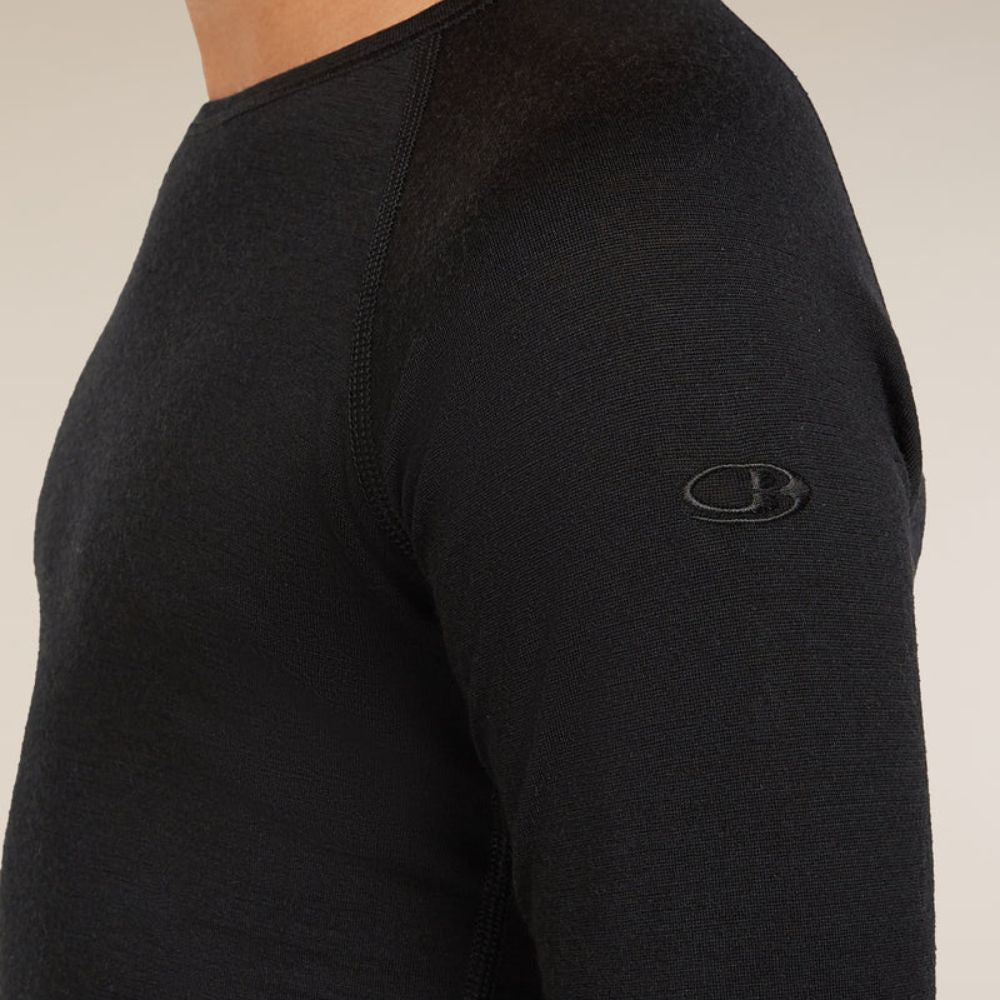 Icebreaker 200 Oasis Kids Merino Thermal Top, Black