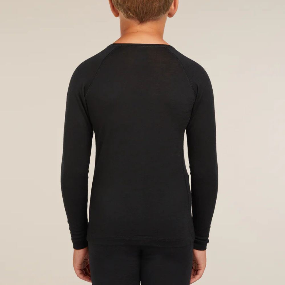 Icebreaker 200 Oasis Kids Merino Thermal Top, Black