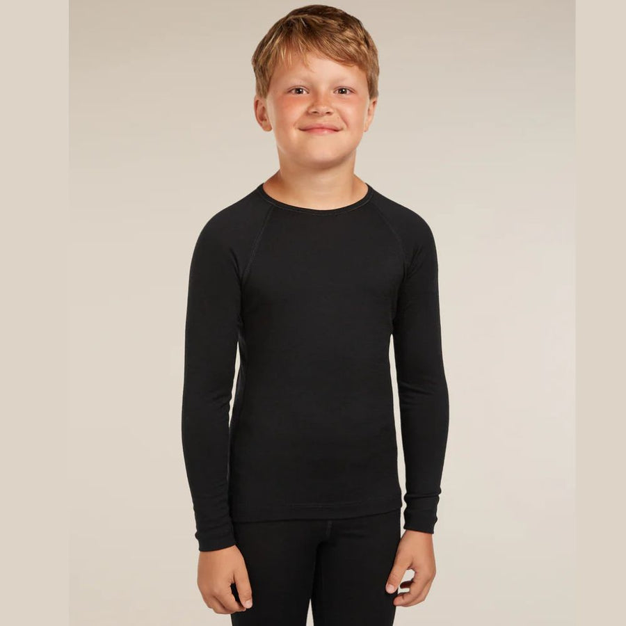 Icebreaker 200 Oasis Kids Merino Thermal Top, Black