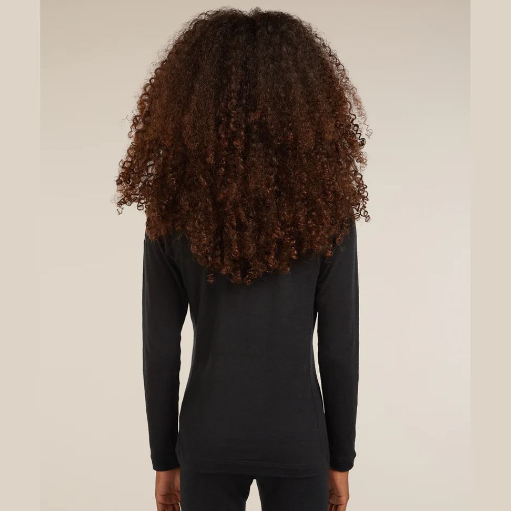 Icebreaker 200 Oasis Kids Merino Thermal Top, Black