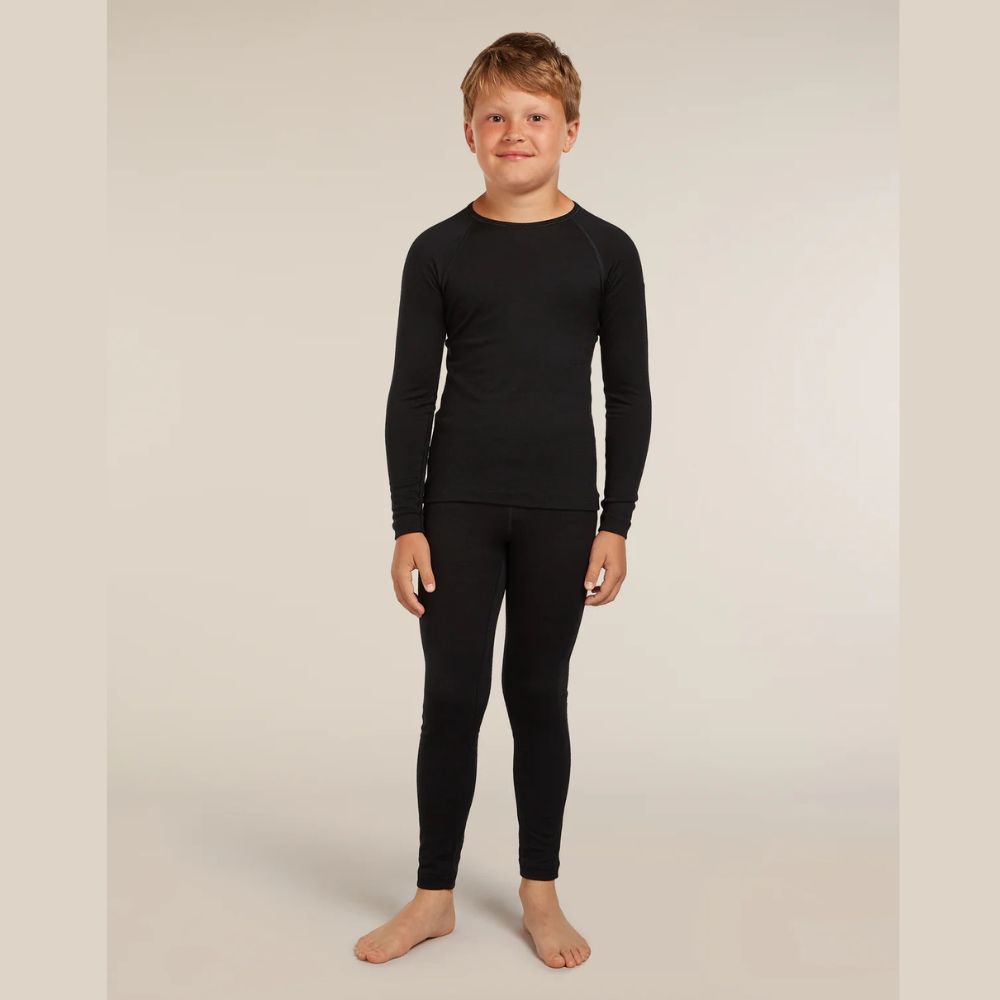 Icebreaker Kids 200 Oasis Merino Thermal Leggings, Black