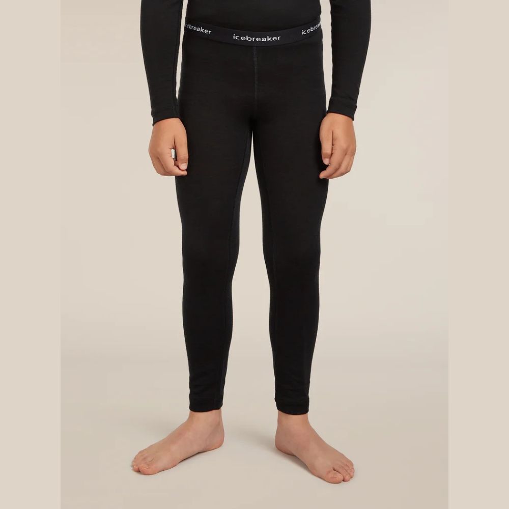 Icebreaker Kids 200 Oasis Merino Thermal Leggings, Black