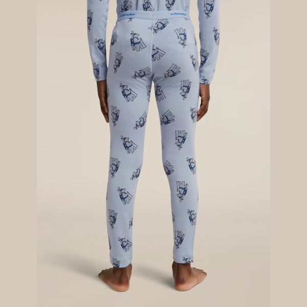 Icebreaker 200 Oasis Merino Thermal Leggings - Bear Tour Zinc Blue