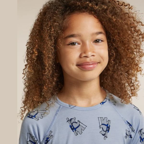 Icebreaker 200 Oasis Kids Merino Thermal Top, Bear Tour