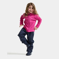 Kids Fleece Skiing Mid Layer - Didriksons Monte Fleece Top - Cactus Pink