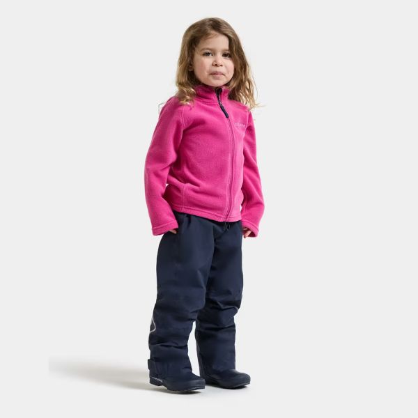 Kids Fleece Skiing Mid Layer - Didriksons Monte Fleece Top - Cactus Pink