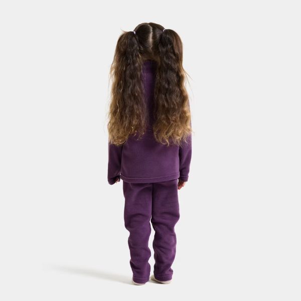 Kids Fleece Skiing Mid Layer - Didriksons Monte Fleece Top - Northern Purple