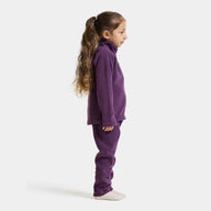 Kids Fleece Skiing Mid Layer - Didriksons Monte Fleece Top - Northern Purple