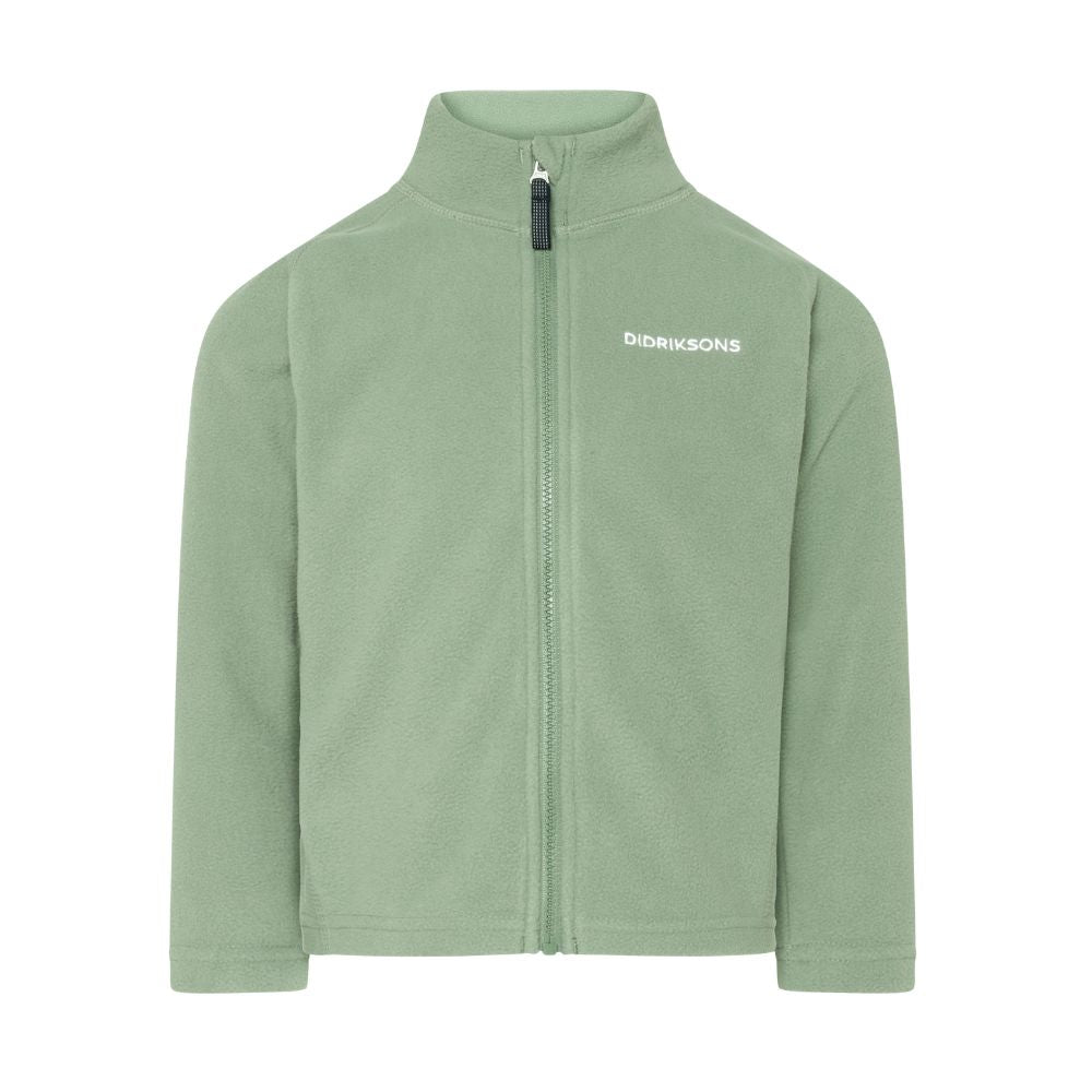 Kids Skiing Fleece - Didriksons Monte Fleece Jacket - Light Moss 