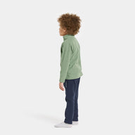 Kids Skiing Fleece - Didriksons Monte Fleece Jacket - Light Moss 