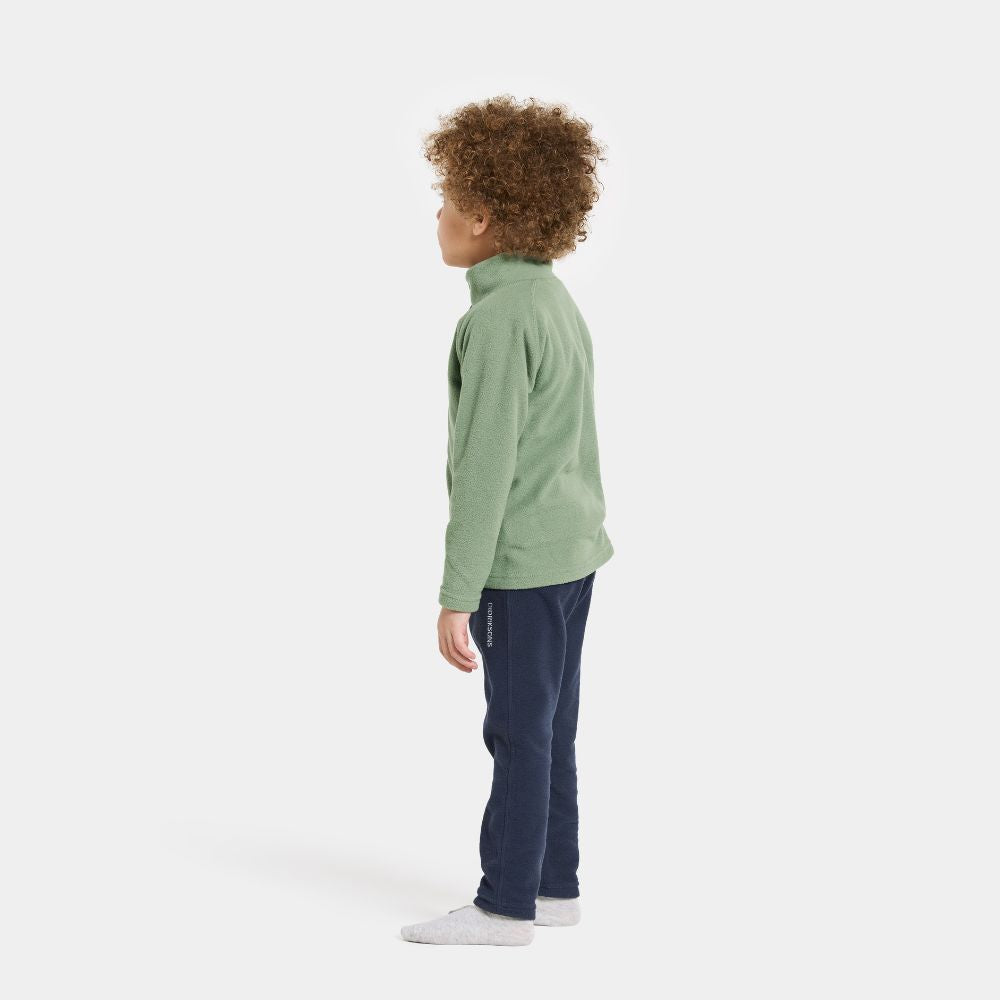 Kids Skiing Fleece - Didriksons Monte Fleece Jacket - Light Moss 