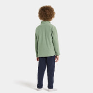 Kids Skiing Fleece - Didriksons Monte Fleece Jacket - Light Moss 