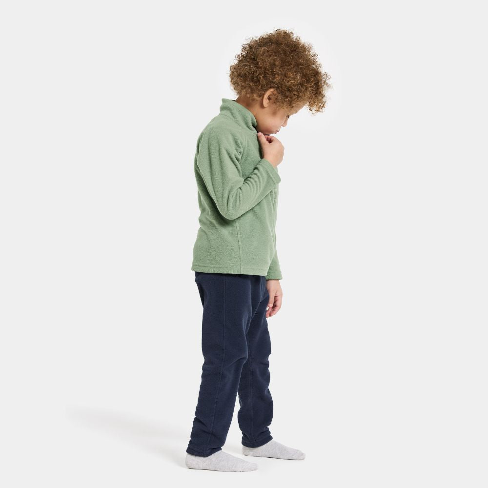 Kids Skiing Fleece - Didriksons Monte Fleece Jacket - Light Moss 