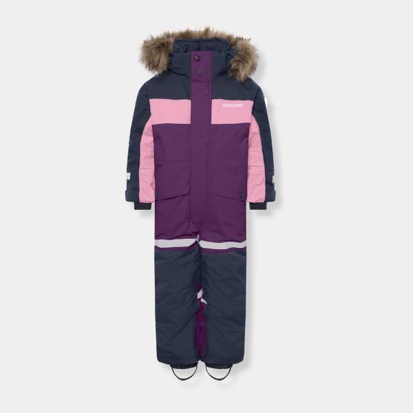 Kids Snowsuit Waterproof 15K - Didriksons Bjarven 5 Coverall - Northern Purple