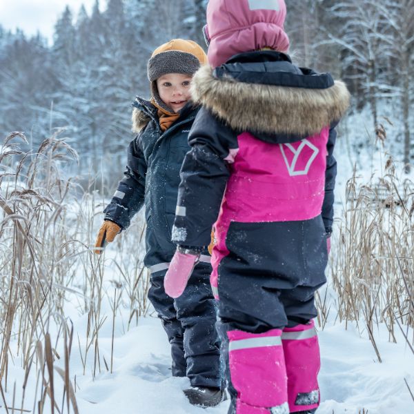 Kids Snowsuit Waterproof 15K - Didriksons Bjarven 5 Coverall - Cactus Pink