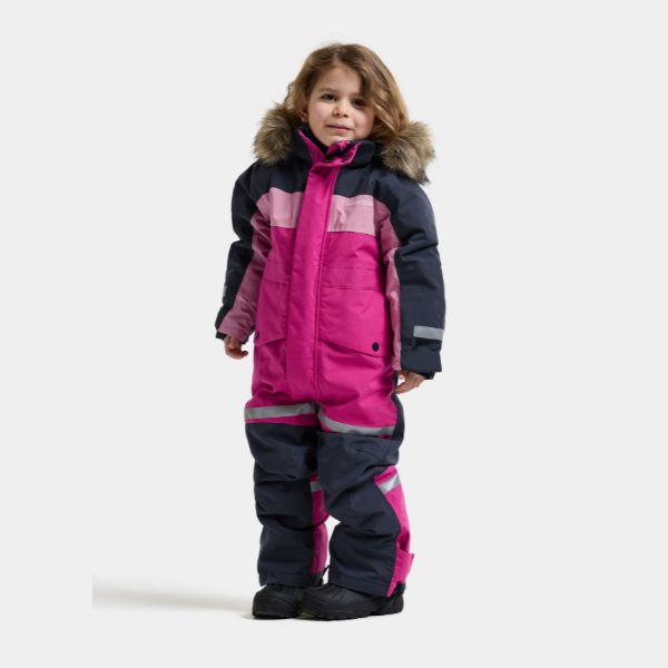 Kids Snowsuit Waterproof 15K - Didriksons Bjarven 5 Coverall - Cactus Pink