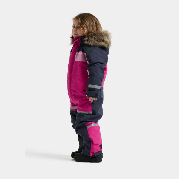 Kids Snowsuit Waterproof 15K - Didriksons Bjarven 5 Coverall - Cactus Pink