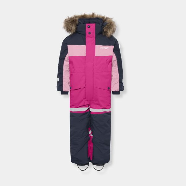 Kids Snowsuit Waterproof 15K - Didriksons Bjarven 5 Coverall - Cactus Pink