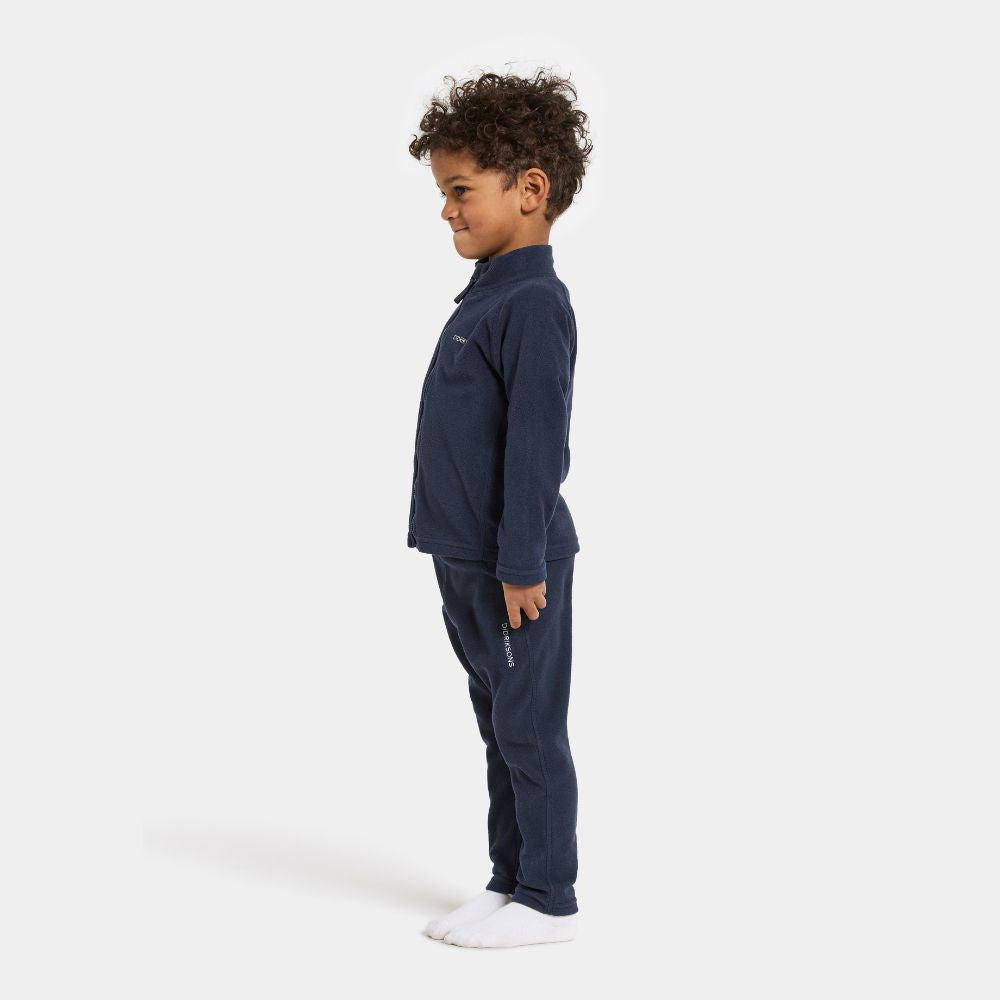 Kids Skiing Fleece - Didriksons Monte Fleece Jacket - Navy 