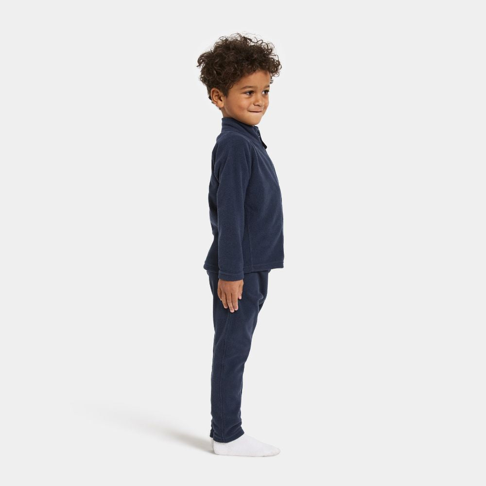 Kids Skiing Fleece - Didriksons Monte Fleece Jacket - Navy 
