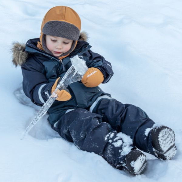 Kids Snowsuit Waterproof 15K - Didriksons Bjarven 5 Coverall - Navy