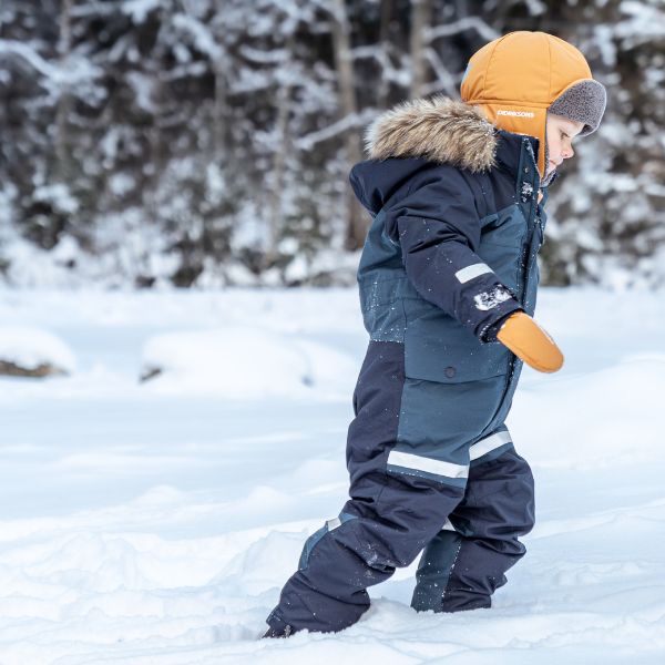 Kids Snowsuit Waterproof 15K - Didriksons Bjarven 5 Coverall - Navy