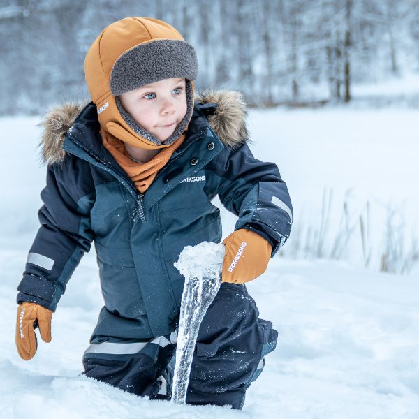 Kids Snowsuit Waterproof 15K - Didriksons Bjarven 5 Coverall - Navy