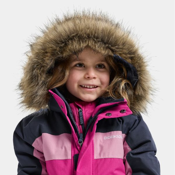 Kids Snowsuit Waterproof 15K - Didriksons Bjarven 5 Coverall - Cactus Pink