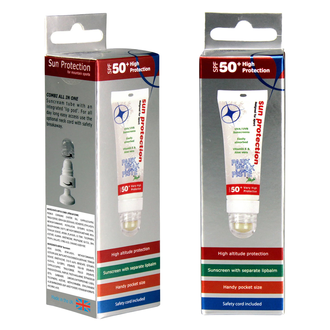 Dual Snowsports Sun Protection + Lip Balm Tube - SPF 50