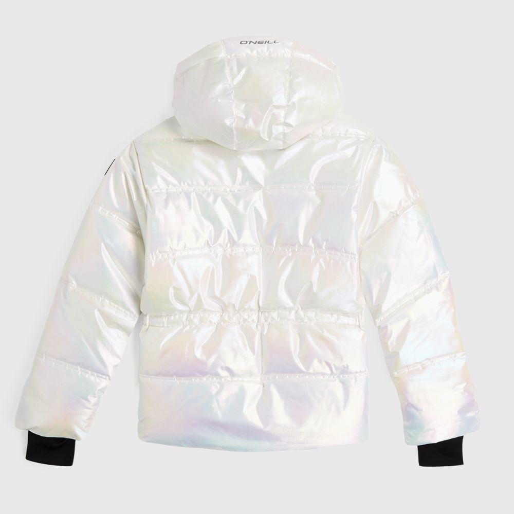 O'Neill Cruz Puffer Snow Jacket - Pearl.  Girls Ski Jacket with pearl finish