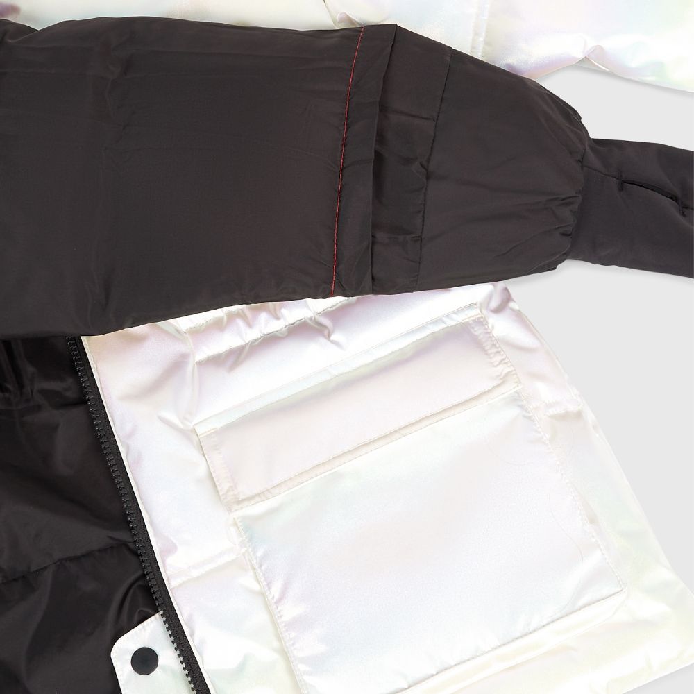 O'Neill Cruz Puffer Snow Jacket - Pearl.  SImply remove the red thread to increase the sleeve length