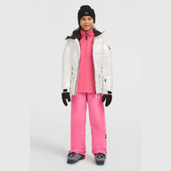 O'Neill Cruz Puffer Snow Jacket - Pearl.  Girls Ski Jacket with pearl finish