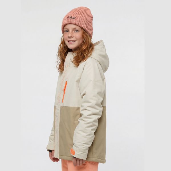 O'Neill Cruz Raglan Girls Ski Jacket - Linen White Colour Block&nbsp;