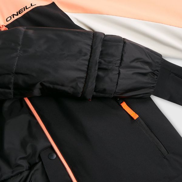O'Neill Cruz Triple Girls Ski Jacket - Funky Peach Colour Block