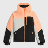 O'Neill Cruz Triple Girls Ski Jacket - Funky Peach Colour Block