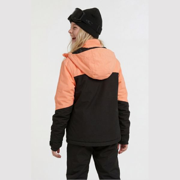O'Neill Cruz Triple Girls Ski Jacket - Funky Peach Colour Block