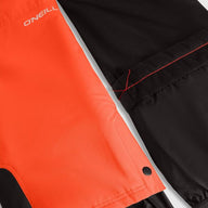 O'Neill Cruz Bib Snow Pants - Tokyo Lights. Neon orange kids bib ski pants