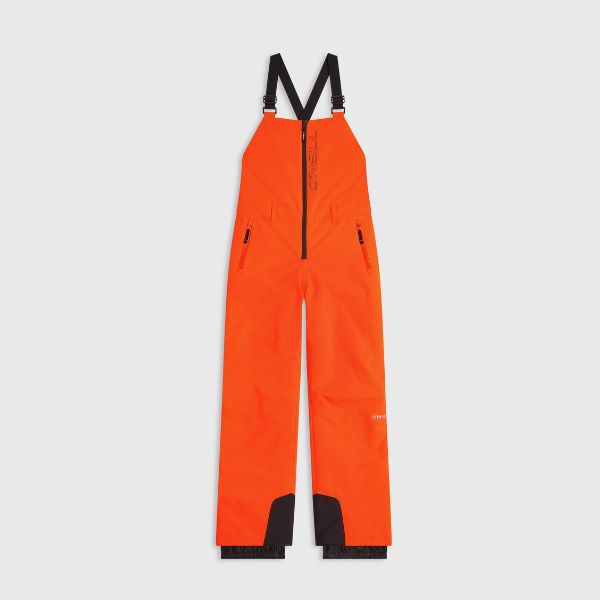 O'Neill Cruz Bib Snow Pants - Tokyo Lights. Neon orange kids bib ski pants
