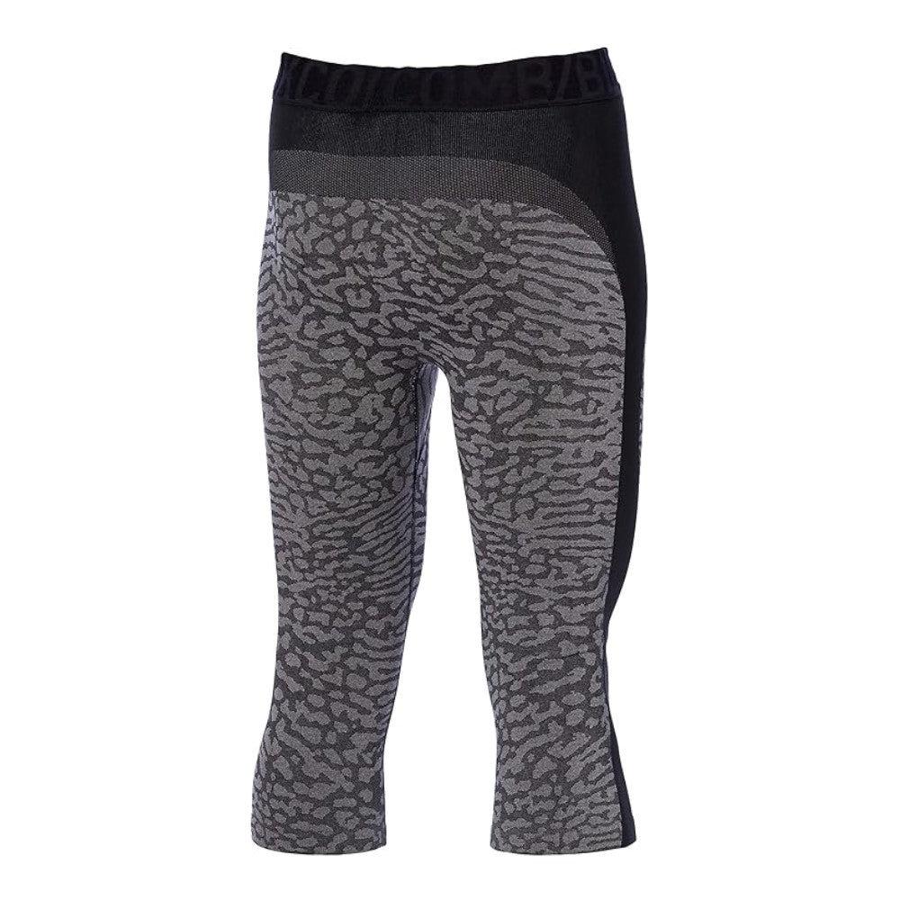 Odlo Women's Base Layer 3/4 Bottoms - Blackcomb Black/Grey