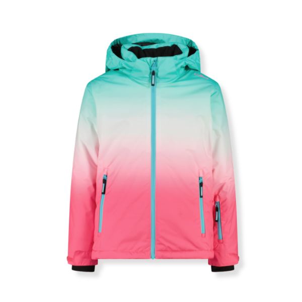 Gradient Pink and Blue Girls Ski Jacket - 10,000 Waterproof 