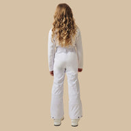 girls white Poivre Blanc ski pants
