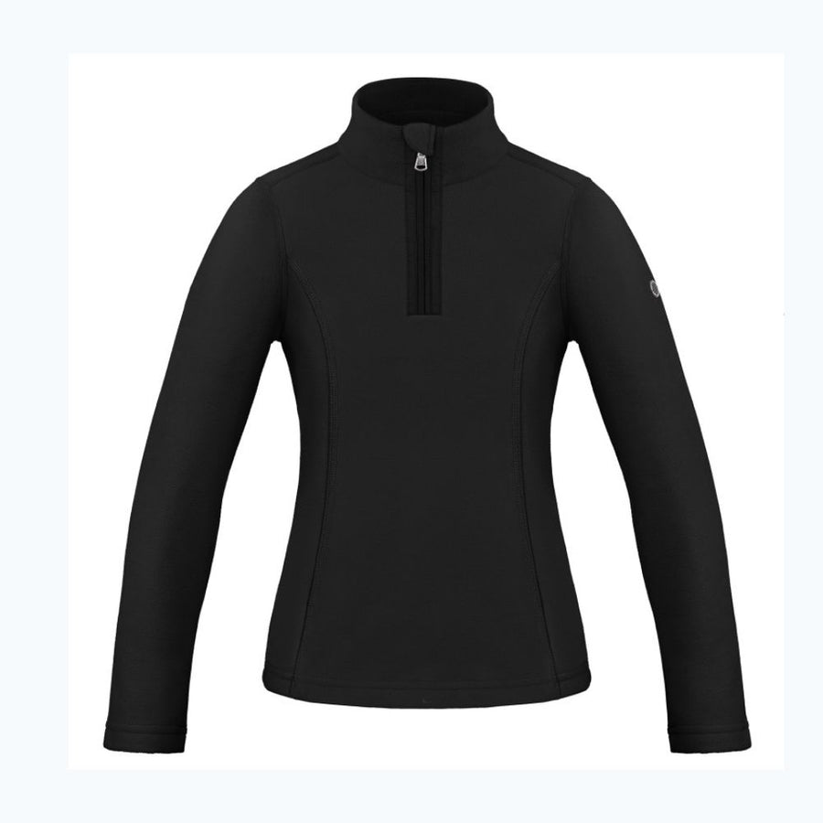 Poivre Blanc Girls Micro Fleece Half Zip - Black