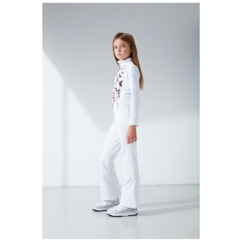 Poivre Blanc Girls Stretch Ski Pants - White W23, Girls Ski Pants