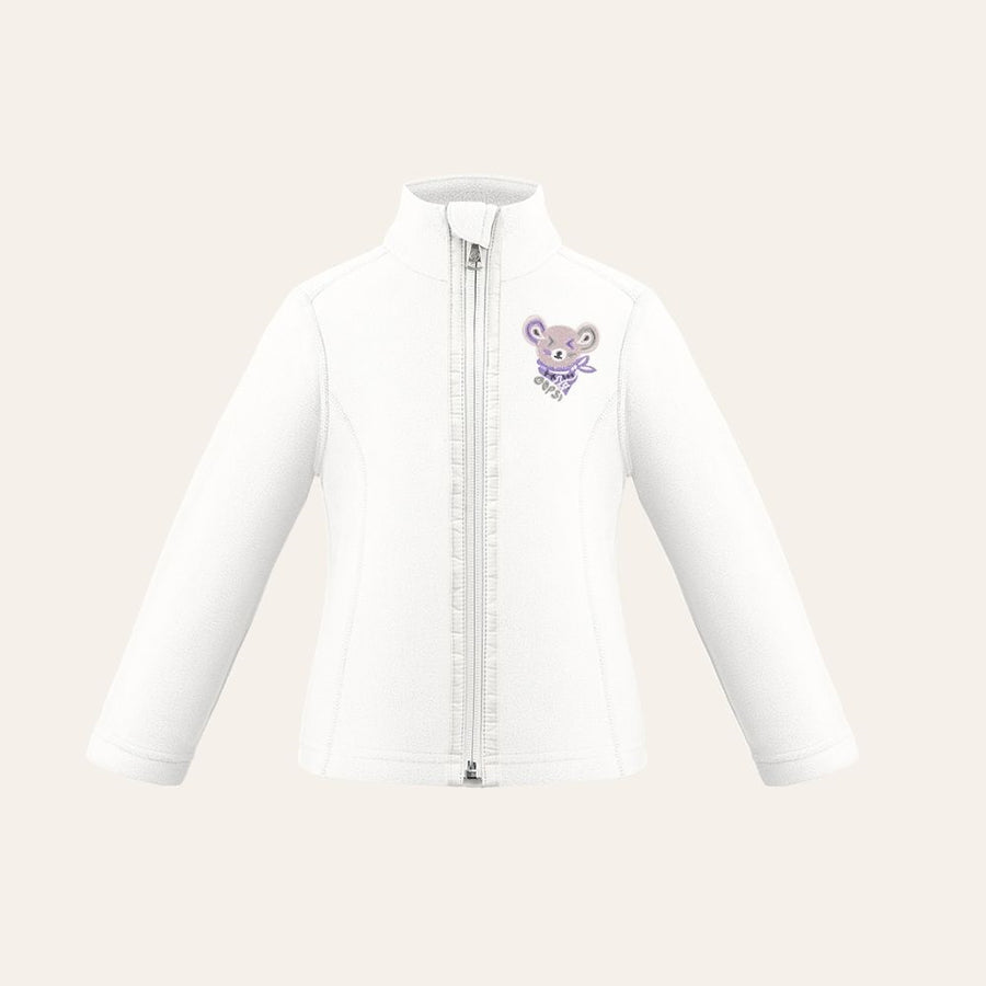 Poivre Blanc Girls Ski Micro Fleece Jacket - White